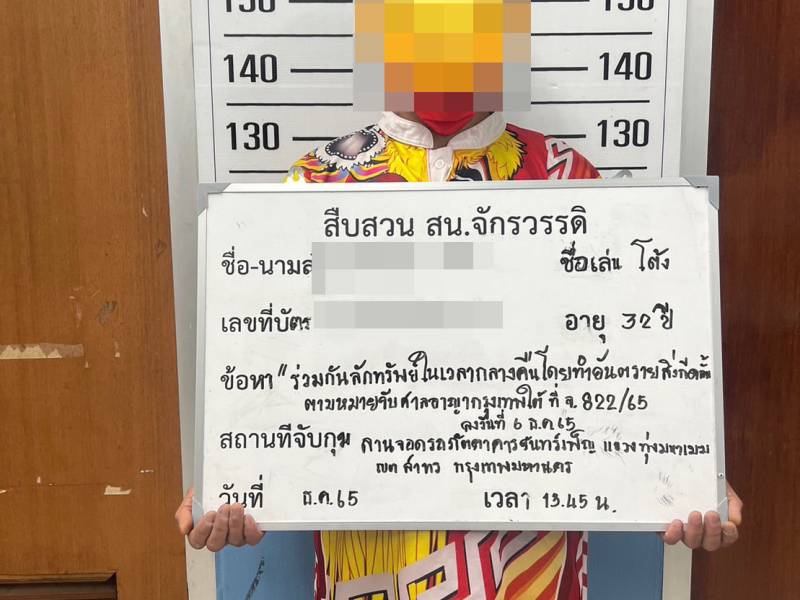 จับตามหมายจับของศาลอาญากรุงเทพใต้ ที่ จ.822/2565 ลงวันที่ 6 ธันวาคม 2565 ความผิดฐาน "ร่วมกันลักทรัพย์ในเวลากลางคืนโดยทำอันตรายสิ่งกีดกั้นสำหรับคุ้มครองบุคคลหรือทรัพย์ โดยเข้าทางช่องทางซึ่งได้ทำขึ้นโดยไม่ได้จำนงให้เป็นทางคนเข้า ”